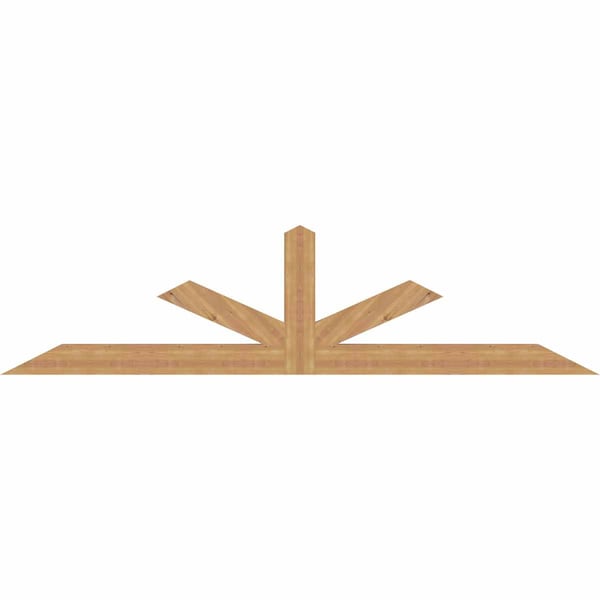 Ekena Millwork Saratoga Timber Gable Bracket, Western Red Cedar, 108"W x 27"H x 3 1/2"D x 5 1/2"F, 6/12 Pitch GBW108X27X0406SAR00SWR - main